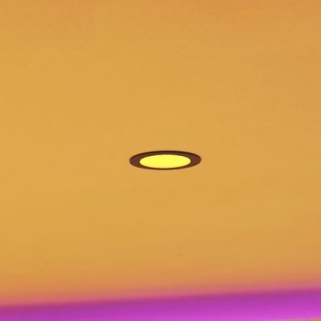 Eglo - LED RGBW dimeriuojamas vonios įleidžiamasis šviestuvas LED/5W/230V 2700–6500K Ø 12 cm IP44 juodas