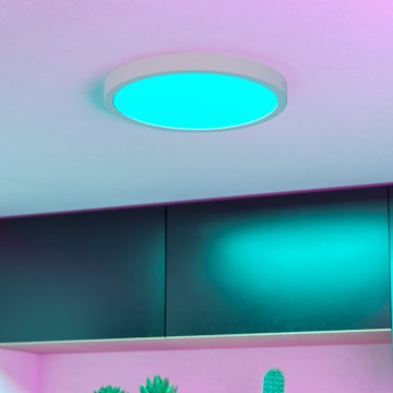 Eglo - LED RGBW dimeriuojamas vonios kambario lubinis šviestuvas LED/14,3W/230V 2700-6500K skers. 27,8 cm IP44 balta