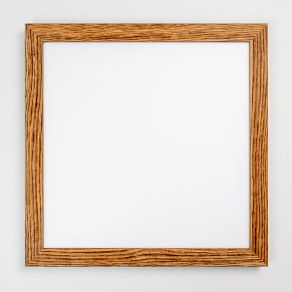 Eglo - LED RGBW Pritemdomas paviršinis skydelis SALOBRENA-C WOOD LED/34W/230V 2700-6500K 64x64 cm ruda + nuotolinio valdymo pultas