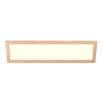 Eglo - LED RGBW Pritemdomas paviršinis/įleidžiamas skydelis SALOBRENA-C WOOD LED/34W/230V 2700-6500K 34x124 cm ruda + nuotolinio valdymo pultas