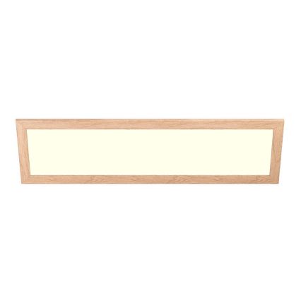 Eglo - LED RGBW Pritemdomas paviršinis/įleidžiamas skydelis SALOBRENA-C WOOD LED/34W/230V 2700-6500K 34x124 cm ruda + nuotolinio valdymo pultas