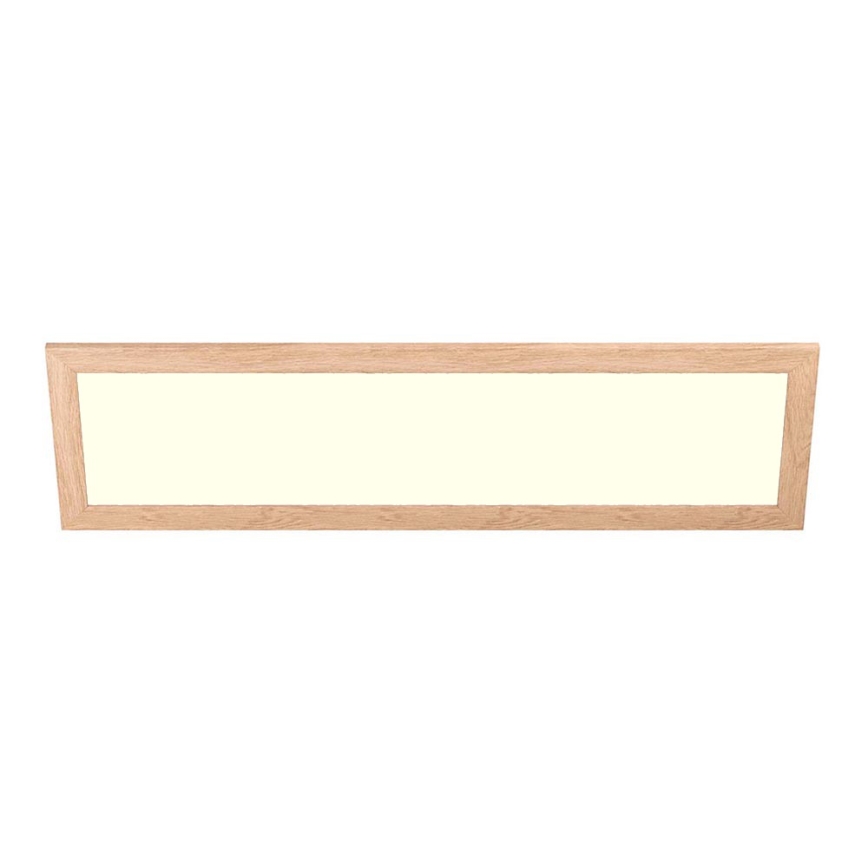 Eglo - LED RGBW Pritemdomas paviršinis/įleidžiamas skydelis SALOBRENA-C WOOD LED/34W/230V 2700-6500K 34x124 cm ruda + nuotolinio valdymo pultas