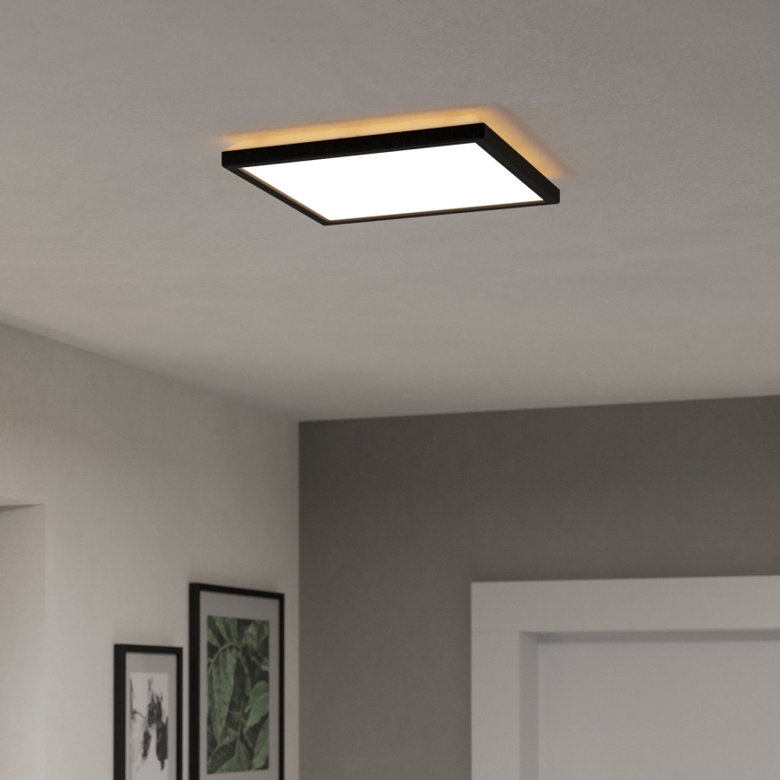 Eglo - LED RGBW Pritemdomas vonios lubinis šviestuvas LED/13,4W/230V 2700-6500K 29x29 cm IP44 juodas