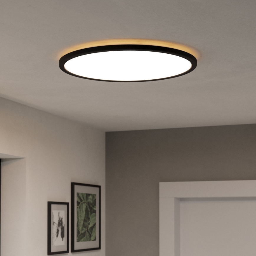 Eglo - LED RGBW Pritemdomas vonios lubinis šviestuvas LED/16,8W/230V 2700-6500K d. 50 cm IP44 juodas ZigBee