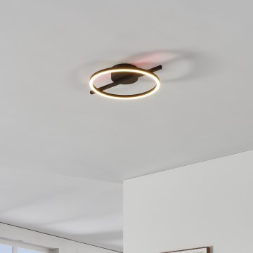 Eglo - LED RGBW Reguliuojamas lubinis šviestuvas LED/17W/230V 2700-6500K juoda + nuotolinio valdymo pultas