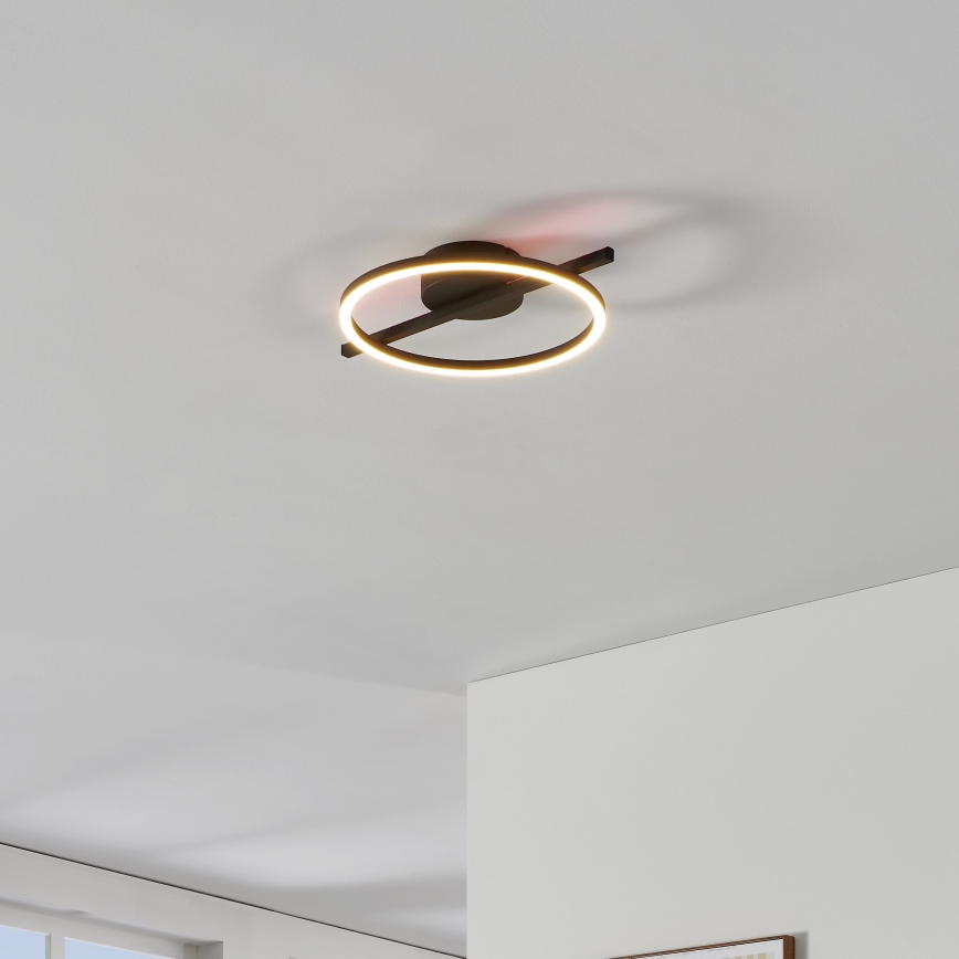 Eglo - LED RGBW Reguliuojamas lubinis šviestuvas LED/17W/230V 2700-6500K juoda + nuotolinio valdymo pultas