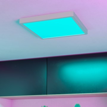 Eglo - LED RGBW reguliuojamas lubinis vonios šviestuvas LED/13,5W/230V 2700-6500K 29,5x29,5 cm IP44 baltas