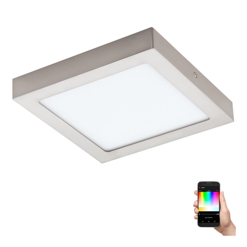 Eglo - LED RGBW reguliuojamas lubų šviestuvas FUEVA-C LED/15,6W/230V Bluetooth 22,5x22,5 cm