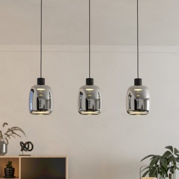 Eglo - LED RGBW Reguliuojamas pakabinamas sietynas 3xLED/3,7W/230V 2700-6500K pilka