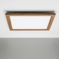 Eglo - LED RGBW reguliuojamas paviršinis šviestuvas SALOBRENA-C WOOD LED/30,5W/230V 2700-6500K 64x64 cm ruda + nuotolinis valdymas