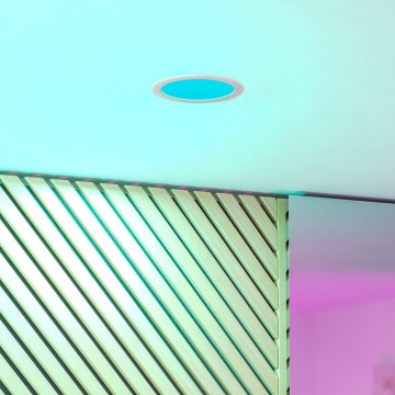 Eglo - LED RGBW reguliuojamas vonios įleidžiamasis šviestuvas LED/9,5W/230V 2700-6500K skersmuo 16,8 cm IP44 baltas