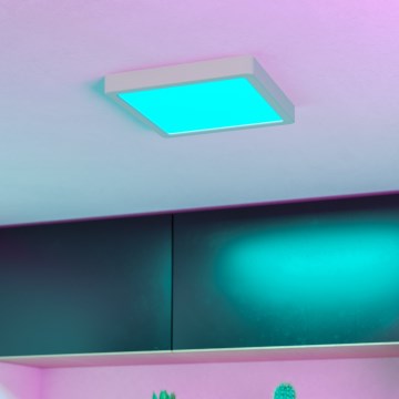 Eglo - LED RGBW reguliuojamas vonios kambario lubų šviestuvas LED/10,5W/230V 2700-6500K 22x22 cm IP44 baltas