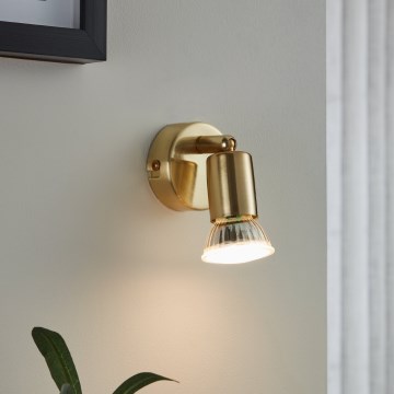 Eglo - LED sieninis akcentinis šviestuvas 1xGU10/2,8W/230V 3000K auksas