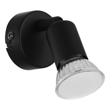 Eglo - LED sieninis akcentinis šviestuvas 1xGU10/2,8W/230V 3000K juoda