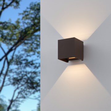 Eglo - LED sieninis lauko šviestuvas 2xLED/2,8W/230V IP54 ruda