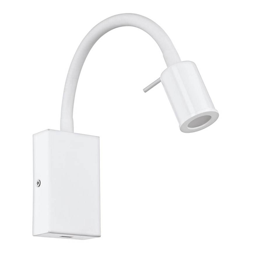 Eglo - LED Sieninis prožektorius su USB įkrovikliu 1xLED/3,5W/230V balta