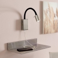 Eglo - LED Sieninis prožektorius su USB įkrovikliu 1xLED/3,5W/230V matinis chromas