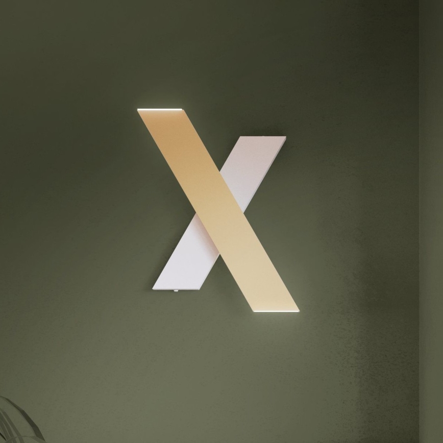 Eglo - LED sieninis šviestuvas 2xLED/5W/230V 3000K auksas/balta
