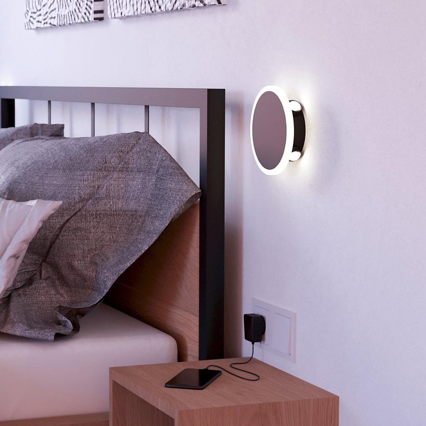 Eglo - LED sieninis šviestuvas LED/12W/230V 3000K diametras 17 cm juoda