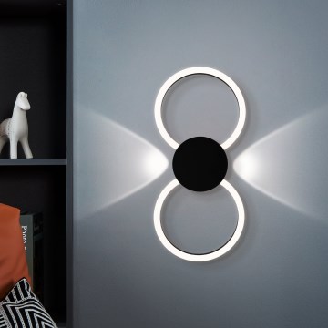 Eglo - LED sieninis šviestuvas LED/20W/230V + LED/0,91W juoda