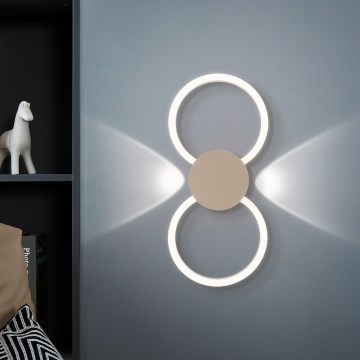 Eglo - LED sieninis šviestuvas LED/20W/230V + LED/0,91W smėlio spalvos