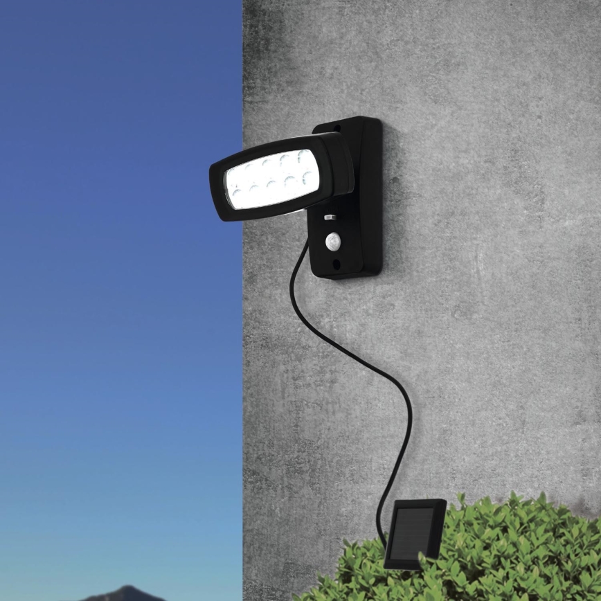 Eglo - LED sieninis šviestuvas su jutikliu, įkraunamas saulės energija LED/1,2V 600 mAh IP44