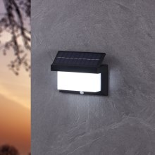 Eglo - LED sieninis šviestuvas su jutikliu, įkraunamas saulės energija LED/3,84W/3,7V IP44
