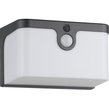 Eglo - LED sieninis šviestuvas su jutikliu, įkraunamas saulės energija LED/7,3W/4,5V IP44