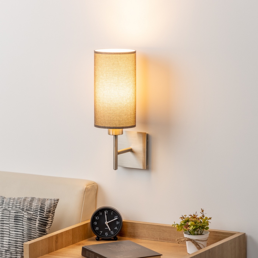 Eglo - LED sieninis šviestuvas TUNJA 1xE27/60W/230V matinis chromas/ruda