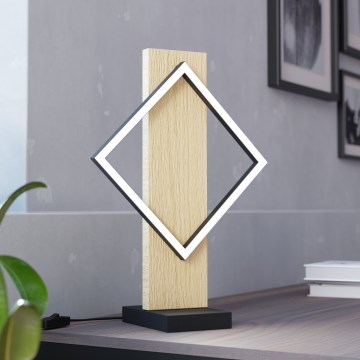 Eglo - LED stalinė lempa LED/13W/230V juoda/smėlinė