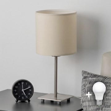 Eglo - LED stalinė lempa TUNJA 1xE27/60W/230V kreminė