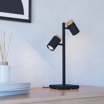 Eglo - LED stalinis šviestuvas 2xGU10/4,5W/230V 3000K juoda/ruda