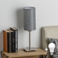 Eglo - LED Stalinis šviestuvas TUNJA 1xE27/60W/230V 26,5 cm matinio chromo/pilkos spalvos