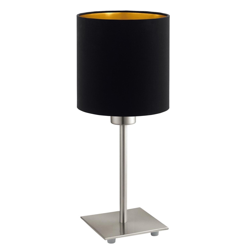 Eglo - LED stalinis šviestuvas TUNJA 1xE27/60W/230V 26,5 cm matinis chromas/juoda
