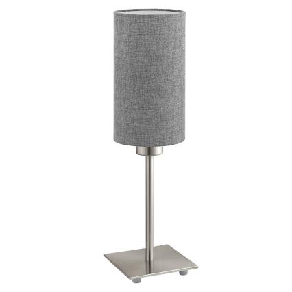 Eglo - LED stalinis šviestuvas TUNJA 1xE27/60W/230V 26,5 cm matinis chromas/pilka