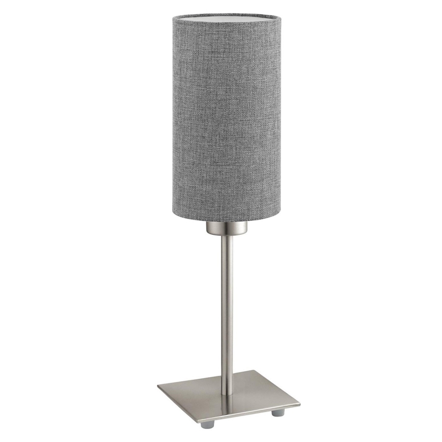 Eglo - LED stalinis šviestuvas TUNJA 1xE27/60W/230V 26,5 cm matinis chromas/pilka