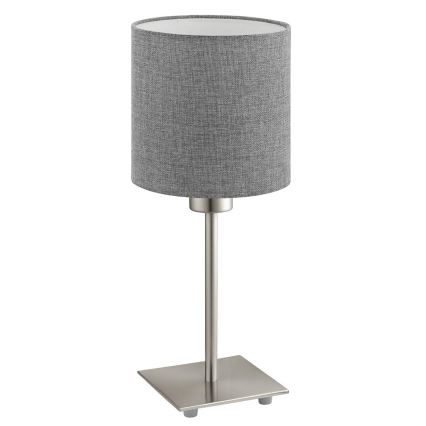 Eglo - LED stalinis šviestuvas TUNJA 1xE27/60W/230V 26,5 cm matinis chromas/pilka