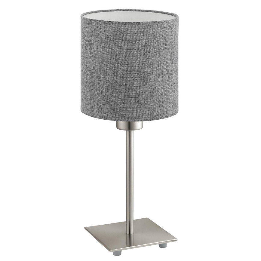 Eglo - LED stalinis šviestuvas TUNJA 1xE27/60W/230V 26,5 cm matinis chromas/pilka