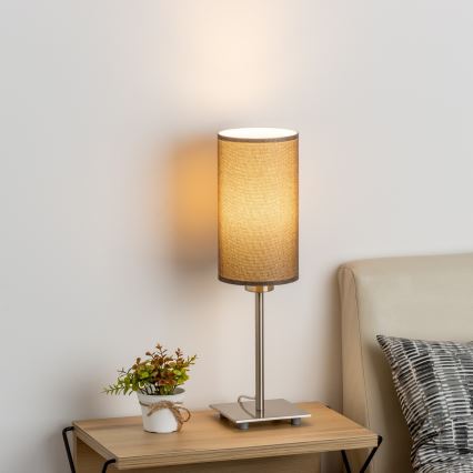 Eglo - LED stalinis šviestuvas TUNJA 1xE27/60W/230V 26,5 cm matinis chromas/ruda