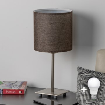 Eglo - LED stalinis šviestuvas TUNJA 1xE27/60W/230V 26,5 cm matinis chromas/ruda