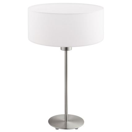 Eglo - LED  Stalinis šviestuvas TUNJA 1xE27/60W/230V 38,5 cm matinis chromas/balta