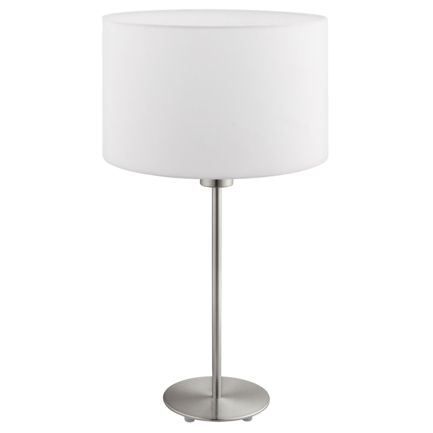 Eglo - LED  Stalinis šviestuvas TUNJA 1xE27/60W/230V 38,5 cm matinis chromas/balta