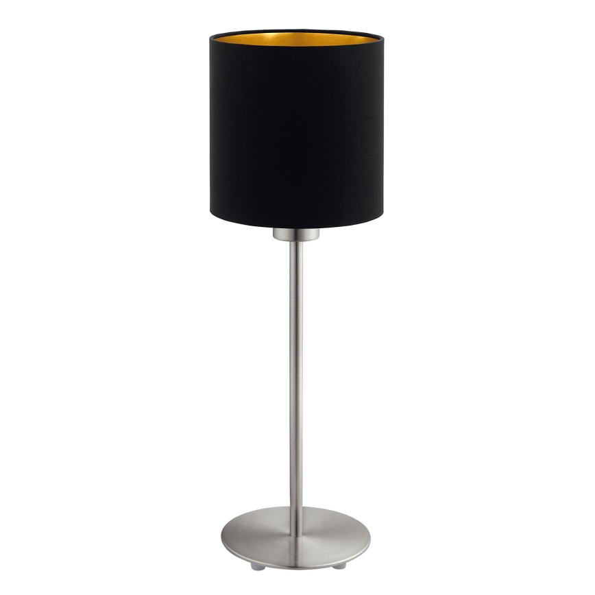 Eglo - LED stalinis šviestuvas TUNJA 1xE27/60W/230V 38,5 cm matinis chromas/juoda