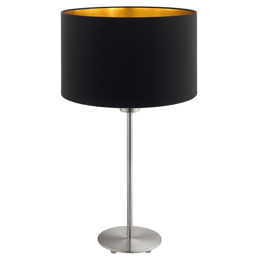 Eglo - LED  Stalinis šviestuvas TUNJA 1xE27/60W/230V 38,5 cm matinis chromas/juoda