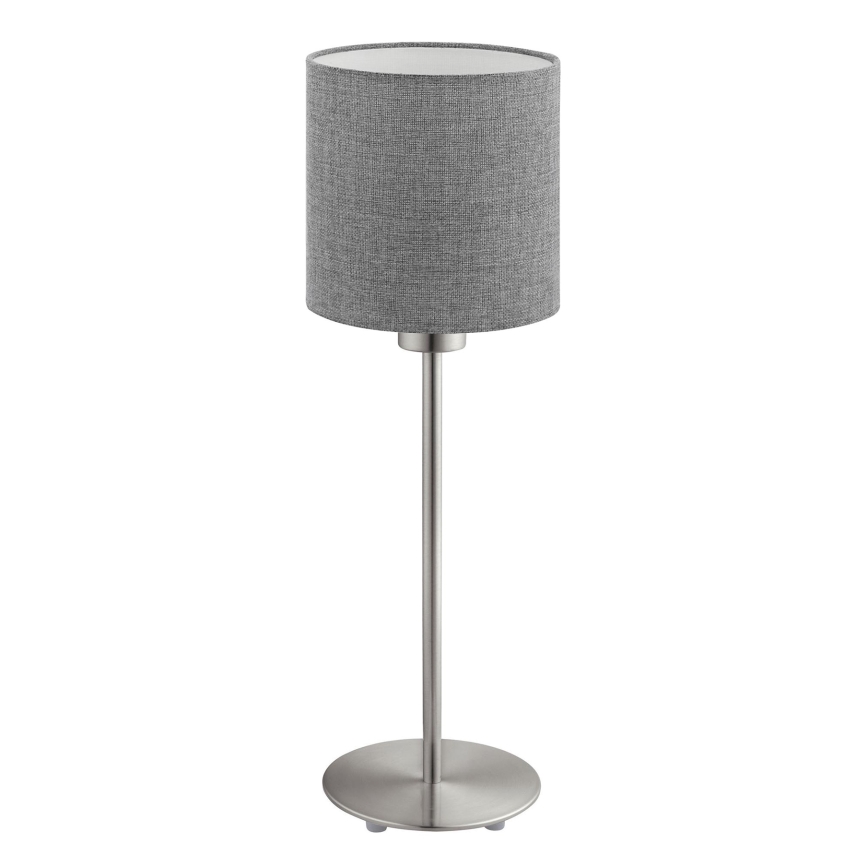 Eglo - LED stalinis šviestuvas TUNJA 1xE27/60W/230V 38,5 cm matinis chromas/pilka