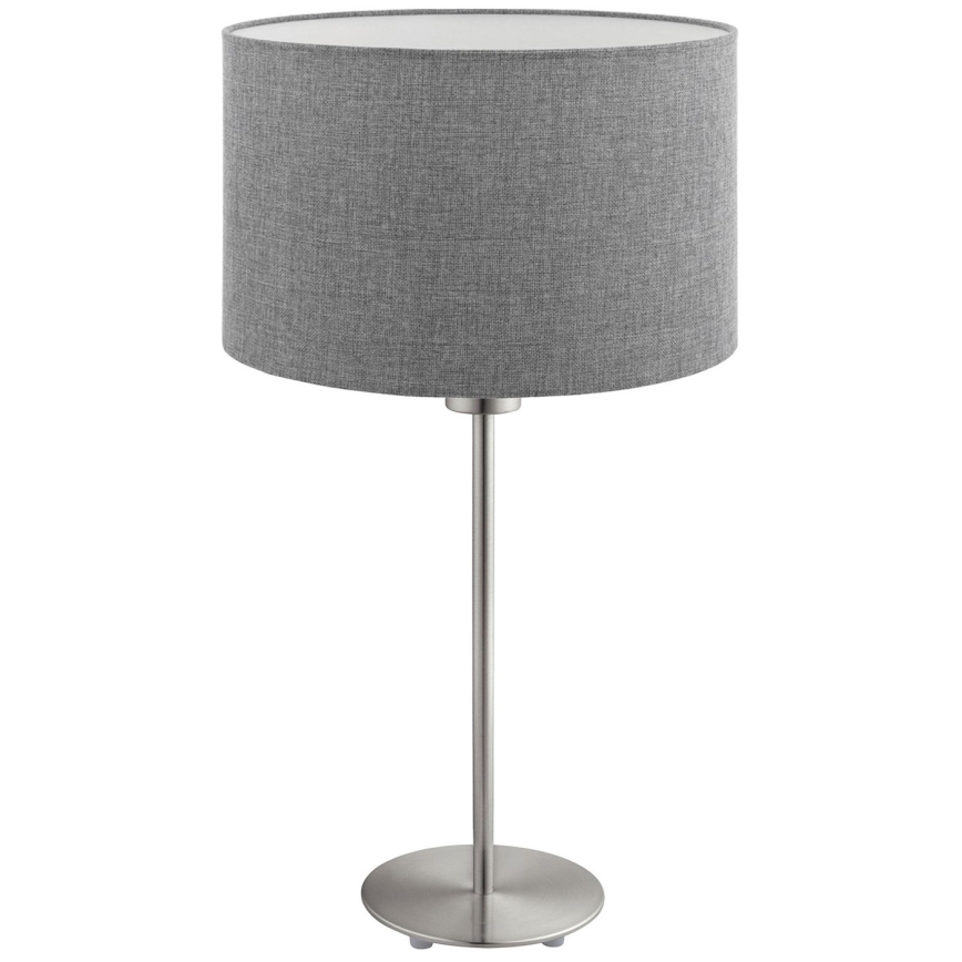 Eglo - LED  Stalinis šviestuvas TUNJA 1xE27/60W/230V 38,5 cm matinis chromas/pilka