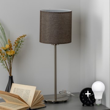Eglo - LED  Stalinis šviestuvas TUNJA 1xE27/60W/230V 38,5 cm matinis chromas/ruda