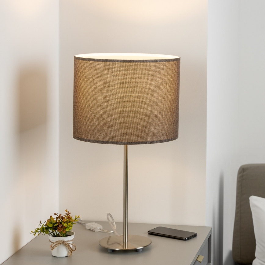 Eglo - LED  Stalinis šviestuvas TUNJA 1xE27/60W/230V 38,5 cm matinis chromas/ruda