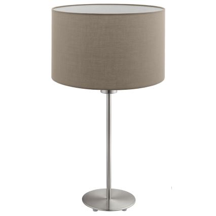 Eglo - LED  Stalinis šviestuvas TUNJA 1xE27/60W/230V 38,5 cm matinis chromas/taupe