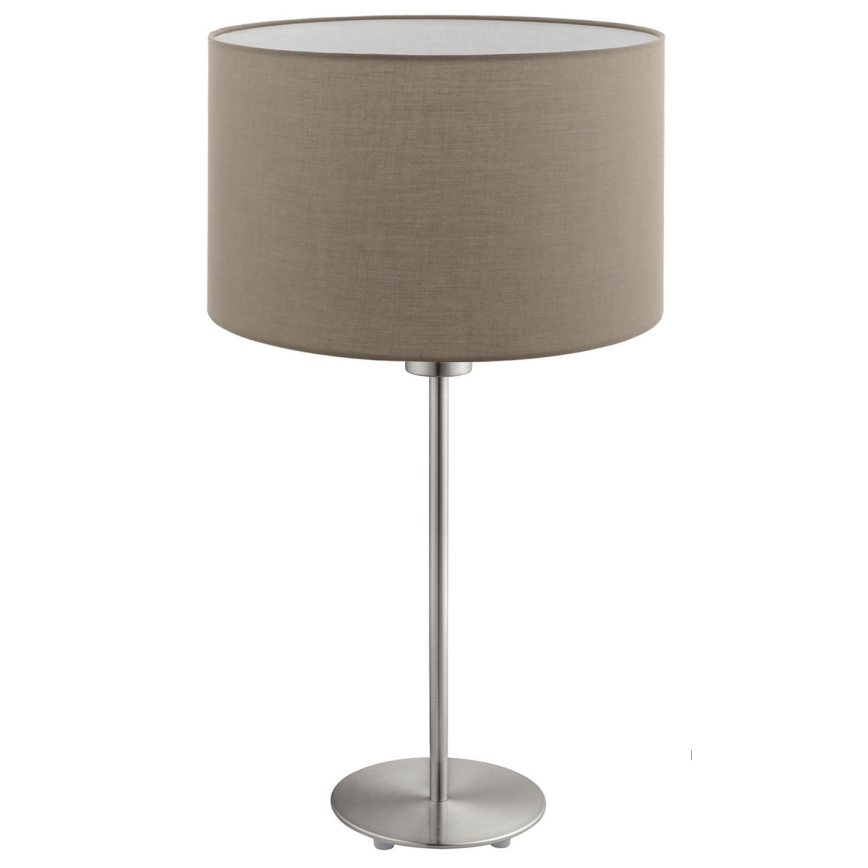 Eglo - LED  Stalinis šviestuvas TUNJA 1xE27/60W/230V 38,5 cm matinis chromas/taupe